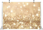BELECO 10x8ft Fabric Bokeh Gold Backdrop Golden Glitter Twinkle Lights Background Gold Spot Sparkles Photography Backdrop for Baby Shower Wedding Birthday Party Photoshoot Kids Newborn Photo Props - Image 4