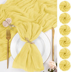 50 Pack Yellow Napkins 20x20Inch Cheesecloth Napkins Bulk by Lumaycens