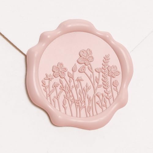 UNIQOOO 50 Pack Pre-Folded Dusty Rose Pink Grace Bloom Vellum Jackets&UNIQOOO Wildflower Wax Seal Stickers50 Pack Pre-Folded Dusty Rose Pink Grace Bloom Vellum Jac&UNIQOOO Wildflower Wax Seal Stickers - Image 7