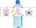 Princess Themed Water Bottle Labels, Weddings, Birthday, Engagement Party, Sweet 16 by DesignThatSign