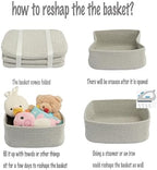 XUANGUO Small Woven Storage Baskets for Shelves, 13" x 9" x 5", Gray - Image 7