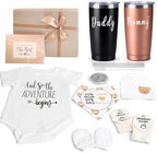 New Mom Gifts for Women, 9 Pcs Best Pregnancy Gifts Basket for New Parents, Gender Reveal Ideas Gift Set for First Time Mom Dad Expecting Parents to Be Gender Reveal Baby Shower Newborn by SuhctuptxAccompanyUInLife