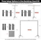 Hemmotop Adjustable Backdrop Stand 10x8.5ft Heavy Duty - Image 6