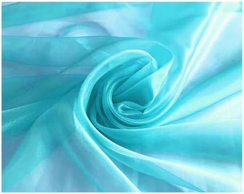 50 Yard Organza Fabric 44" Wide for Wedding Event Décor - Light Teal - Image 4