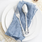 100 Pack Dusty Blue Cheesecloth Napkins Washable 21x21 Inches Dusty Blue Cloth Napkins Set of 100 Bridal Baby Shower Dinner Table Napkins for Wedding Rustic Boho Cotton Gauze Summer Party Table Decor - Image 7