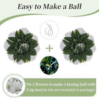 BLOSMON White Peony Flower Balls for Wedding Decorations: 10Pcs, 9.5 Inch - Image 7