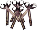 25 Personalized Ribbons Assesmbled Bows Custom Bridal Shower Favor Party Favors Wedding Bridesmaid Memorial Ribbons Funeral Baby Invitations Mis XV años Quinceanera (Burgundy) by AmysBubbling