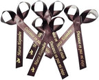 25 Personalized Ribbons Assesmbled Bows Custom Bridal Shower Favor Party Favors Wedding Bridesmaid Memorial Ribbons Funeral Baby Invitations Mis XV años Quinceanera (Burgundy) by AmysBubbling