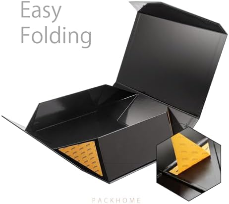 PACKHOME 6 Large Black Gift Boxes 13.5x9x4.1in with Magnetic Lids - Image 5