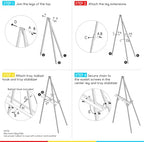 MEEDEN Wooden Easel Stand for Display: Gold Wood Tripod for Poster Board - Image 7
