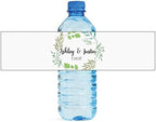 100 Summer Leaves Wedding Anniversary Water Bottle Labels Engagement Party Birthday by DesignThatSign