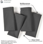 Grey Cloth Napkins 18x18 Inch - Set of 12-100% Cotton, Soft, Durable, Absorbent, Washable - Hemstitch Mitered Edges - Perfect for Dinner, Fall, Weddings, Formal Events, Everyday - Image 4