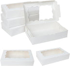 5-20pcs Gift Boxes With Window Birthday Party Chocolate Candy Cookie Gift Packaging Wedding Supplies Baby Shower Christmas Decor (White,10Pcs) by Unknown