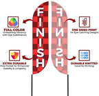Finish Sign Feather Flag Pole Kit for Outdoor by Mavis Printing | 15 FEET Long Polyester Outdoor Banner Flag for Easy Hang | HD Print Swooper Flag Pole Mount to Celebrate Finish | Made in USA - Image 4