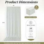 30ftx15ft Ivory Backdrop Curtains for Parties, 6 Panels 5x15FT Wrinkle Free Long Silky Polyester Ivory Photo Backdrop Drapes Back Drop Cloth for Wedding Birthday Photography Background Decor - Image 6