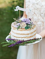 CherishedMoments 3Pcs Pre-Made Cake Flowers,Purple Wedding Cake Decor - Image 3