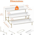 Lifewit 3 Tier Serving Tray for Party, Plastic Tiered Food Serving Platters - Image 2