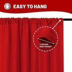 10ft x 10ft Red Backdrop Curtain for Party/Valentine's Day, 5ftx10ft, 2 PCS - Image 4