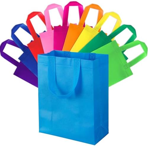 SPERPAND 100Pcs Gift Bags Medium Size, Reusable Goodie Bag, Party Favor Bags with Handles for Wedding, Birthday, Party Supplies by SPERPAND