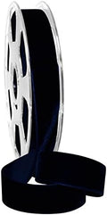 Morex Ribbon Nylvalour Velvet Ribbon, Nylon, 7/8 inches by 11 Yards, Navy, Item 01225/10-419, 7/8" by 11 yd, by MorexRibbon