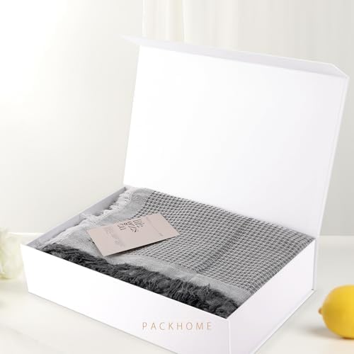 PACKHOME Extra Large White Gift Box 17.5x11.3x4.3in with Magnetic Lid - Image 3