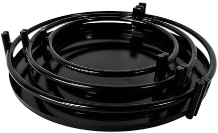 Black 3Pcs Nesting Metal Cake Plate Stand Set 8" 10" 12" Dessert - Image 6