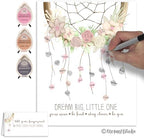 11x14 Dreamcatcher Fingerprint Poster Baby Shower Guestbook Alternative - Image 5