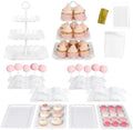 NWK Pack of 11 Cake Stand Set of Cupcake Stand, Tray & Cake Pop Stands by NWK