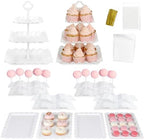 NWK Pack of 11 Cake Stand Set of Cupcake Stand, Tray & Cake Pop Stands by NWK