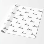 MyPupSocks Custom Name Wrapping Paper, Name White Personalized Logo Gift Wrap Paper Funny Wrapping Paper Roll 58x23 for Boys Girls Kids Birthday Christmas Anniversary 3 Rolls - Image 2