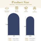 Navy Blue Arch Cover 2 Set-7.2FT, 6FT Arch Backdrop Cover Spandex Fitted Wedding Arch Stand Covers for Bridal Shower Wedding Baby Shower Birthday Party Banquet Photo Background Decorations - Image 5