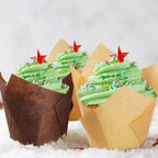 Potchen 800 Pcs Tulip Cupcake Muffin Liners,Solid,Classic Style - Image 5