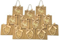 TKSBAG 100 Pack Small Thank You Gift Bags with Handles, 5.5''x 2.3''x4.7'' Mini Brown Gift Bags Bulk for Baby Shower, Birthday, Wedding, Party Favors, Mother's Day by TKSBAG