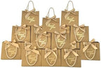 TKSBAG 100 Pack Small Thank You Gift Bags with Handles, 5.5''x 2.3''x4.7'' Mini Brown Gift Bags Bulk for Baby Shower, Birthday, Wedding, Party Favors, Mother's Day by TKSBAG