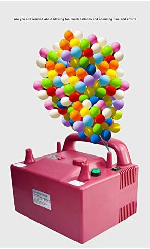 T-king Electric Balloon Pump, Air Inflator Pump Party 5 inch Round Latex Balloon Pump Balloon Inflation Machine Speed Time Controller,Double Pink - Image 5