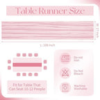 20 Pack Cheesecloth Table Runner - 17x108 Inch Light Pink Boho Gauze Cheese Cloth Table Runners for Baby Bridal Shower Decoration Wedding Party Summer Garden Farmhouse - Image 2