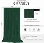 30ft x 10ft Hunter Green Wrinkle Free Backdrop Curtains for Wedding Party Backdrops Curtain Drapes Fabric Decorations Photo Back Drop Cloth for Baby Shower Photography Stage Reception - Image 2