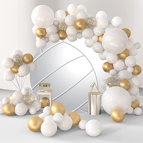 White Volleyball Round Backdrop Cover Volleyball Photography Backdrop Volleyball Sports Themed Birthday Party Decoration Outdoor Sports Events Club Photo Shoot Studio Props 7.2x7.2ft - Image 3