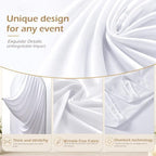 7.2FT White Arch Cover - Stretchy Fitted Arch Backdrop Cover for Round Top Chiara Backdrop Stand for Wedding Baby Shower Birthday Party Bridal Shower Decorations - Image 6