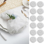 60 Pack White Cheesecloth Napkins Washable 21x21 Inches White Cloth Napkins Set of 60 Dinner Table Napkins for Wedding Cotton Gauze Bridal Baby Shower Rustic Boho Summer Party Table Decor by FoliafeelHome