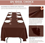 Showgeous 60x102 Inch Brown Rectangle Tablecloth 10 Pack Fit 6FT Table - Image 5