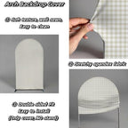 Plaids Arch Backdrop Cover for Silly Goose Baby Shower Arch Frame Stretchy Cover Gingham Kids 1st Birthday Party Fiesta Decorations (7.2x4ft Cover,Light Brown) - Image 3