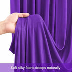 20ft x 12ft Purple Backdrop Curtains Wrinkle Free Backdrop Curtain for Wedding Parties Purple Fabric Backdrops Drapes Back Drop Cloth Bridal Shower Stage Curtains Wedding Decorations for Reception - Image 6