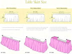 Mermaid Tulle Table Skirt Blue Pink Purple Striped Table Skirts for Rectangle Tables Frozen Baby Shower Mermaid Birthday Parties Decoration 14ft - Image 3