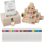 98 Pcs Baby Shower Games Sign Kit & Decor Kit, 60 Blocks, 36 Markers by Unknown