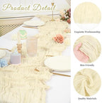 20 Pack Cheesecloth Table Runner 17 x 108 Inch, Ivory - Image 3