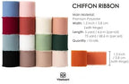 Vitalizart Chiffon Silk Ribbon 1 1/2 Inch x 75 Yd Handmade Frayed Edge Assorted Ribbons for Gift Wrapping Bridal Bouquets Baby Shower Wedding Invitations - Image 2