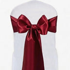 Satin Chair Sashes Bows 50 Pack Universal Polyester Chair Ribbons for Wedding Anniversary Retirement Party Birthday Engagement Banquet Graduation Outdoor Events Decor (Burgundy, 50 pcs) - Image 2