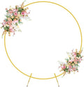 Fomcet 6ft Round Backdrop Stand Gold Circle Arch Metal Wedding Arch by Fomcet