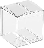 Lucky Monet 25/50/106 Packs Clear Gift Boxes, Clear PET Plastic Boxes Transparent Packing Box Favor Square Boxes for Thanksgiving, Christmas, Wedding, Party, Birthday, Candy, Coffee & Tea, Jewelry by LuckyMonet